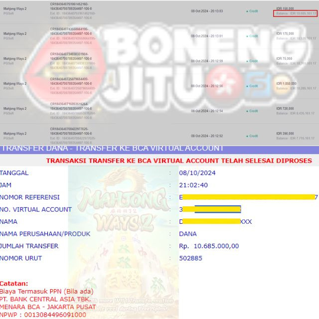 SELAMAT KEPADA ID XXXX JACKPOT PERMAINAN Mahjong Ways 2 PGSoft DI WEB BONENGJITU