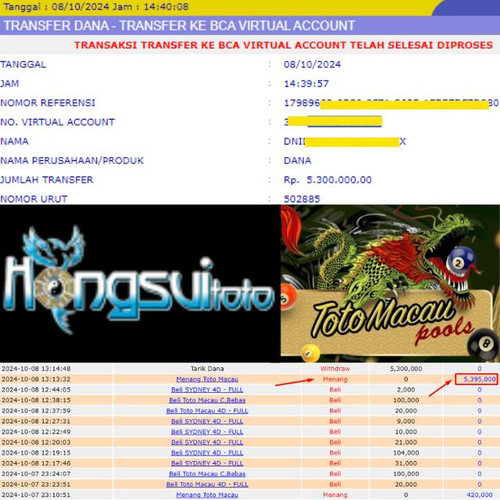 SELAMAT KEPADA ID XXXX JACKPOT POOL TOTO MACAU DI WEB HONGSUITOTO