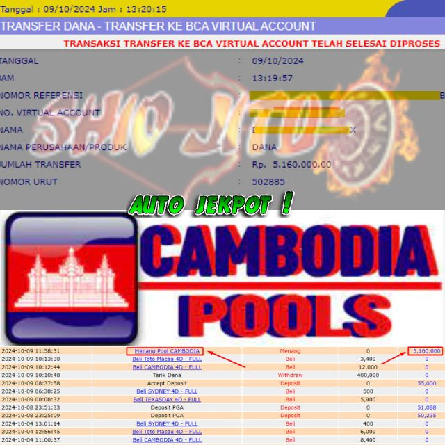 SELAMAT KEPADA ID XXXX JACKPOT POOL CAMBODIA DI WEB SHIOJITU
