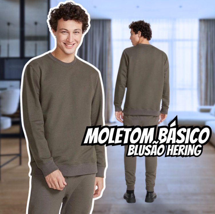 Blusão De Moletom Básico Hering Em Modelagem Comfort Masculino