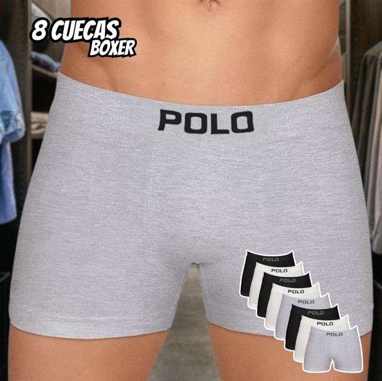 Kit 8 Cuecas Boxer Algodão Box Masculina 781 Full