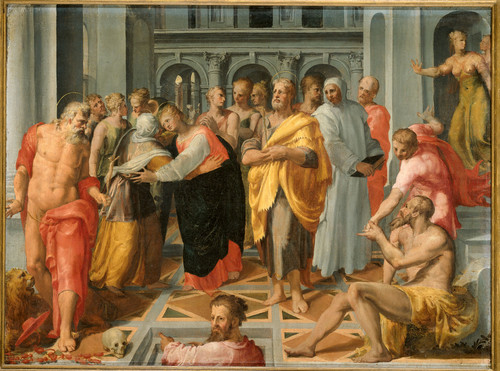 Tibaldi, Pellegrino (окружение) Встреча Марии и Елизаветы в присутствии Святого Иеронима, Святого Ио