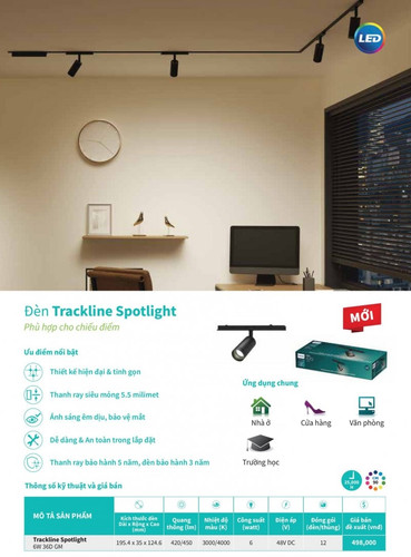 thong so ky thuat den led thanh ray chieu diem philips trackline spotlight 6w 36d gm 4000k 48v dc 45