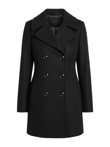 Women's Double Breasted Wool Peacoat black 3.png