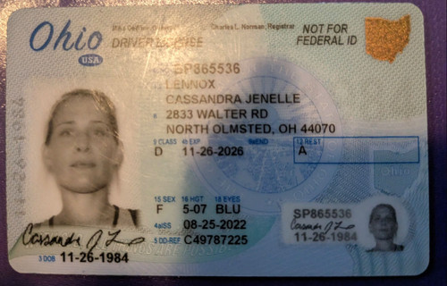 Cassandra Jenelle Lennox license.jpg