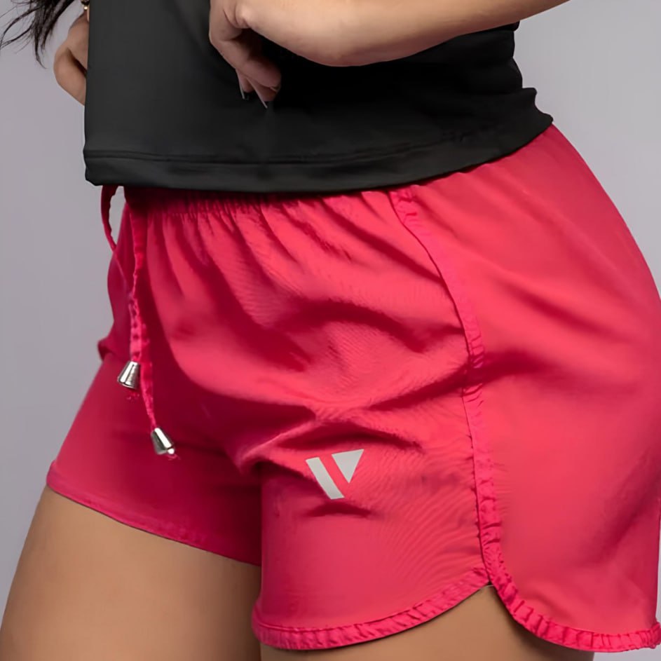 Shorts Feminino Tactel Moda Praia Piscina Corrida Treino