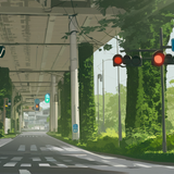 高架桥下的绿茵道