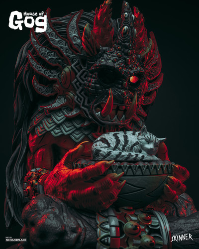 Xalbaga The Cat God Original Art Statue Skinner x House of Gog Photos By The Nchanzplace 1080 x 1350.jpg