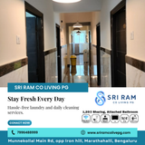 Daily cleaning at Sri Ram PG Colive keeps every corner spotless and hygienic.