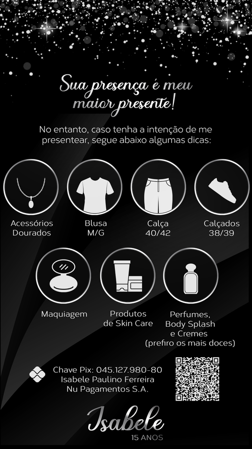 Convite Isabele 15 anos Presentes.png