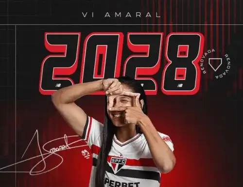 São Paulo segura Vi Amaral até 2028, após acordo nos bastidores do clube e com a torcida