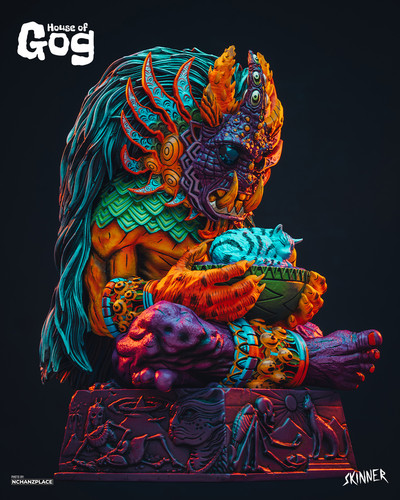 Xalbaga The Cat God Original Art Statue Skinner x House of Gog Photos By The Nchanzplace 1080 x 1350.jpg