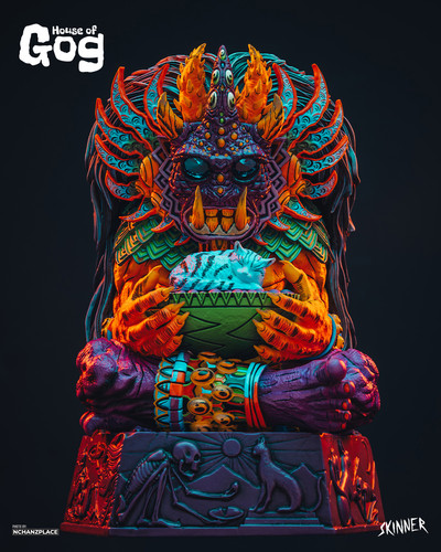 Xalbaga The Cat God Original Art Statue Skinner x House of Gog Photos By The Nchanzplace 1080 x 1350.jpg