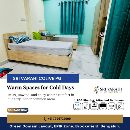 Sri Varahi Colive PG provides well-insulated common areas ideal for winter relaxation..png