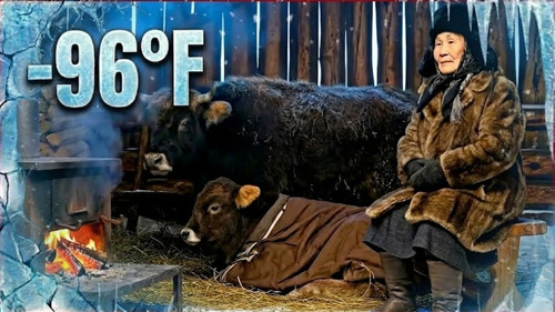 Survival in a Blizzard One Woman Faces the Night as a Cow Gives Birth in the Frozen Wilderness.jpg