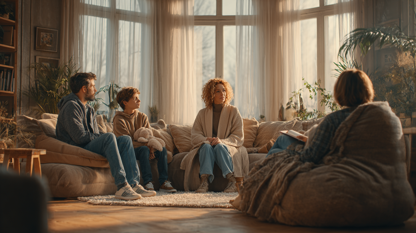 Семья на консультации у психолога