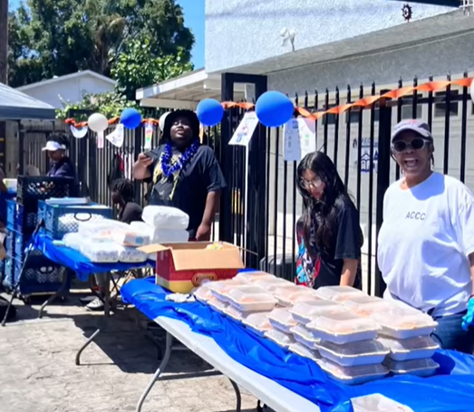 Community member receiving support