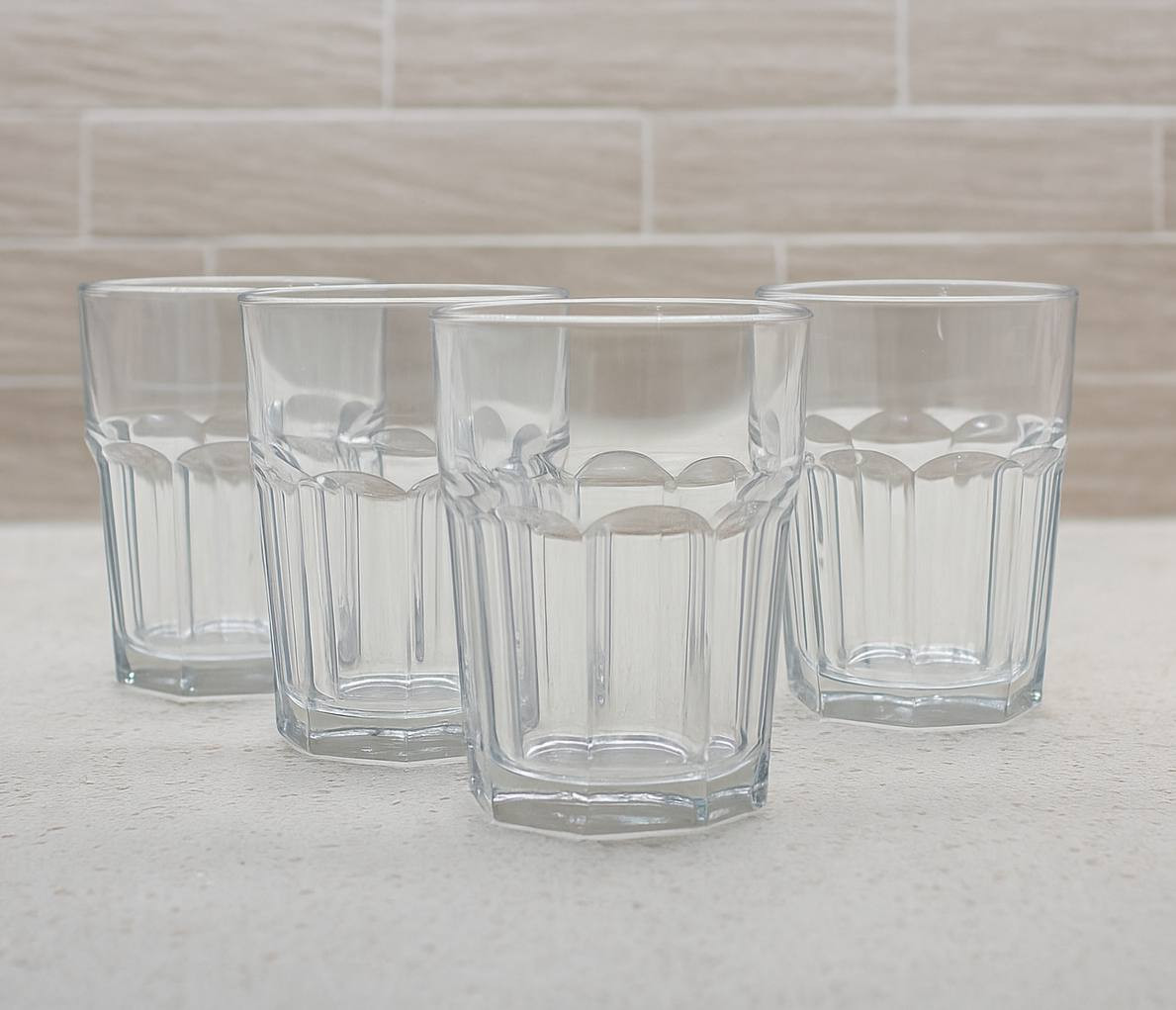 Jogo 6 Copos De Vidro Alto Grosso Refrigerante Bebida 350ml