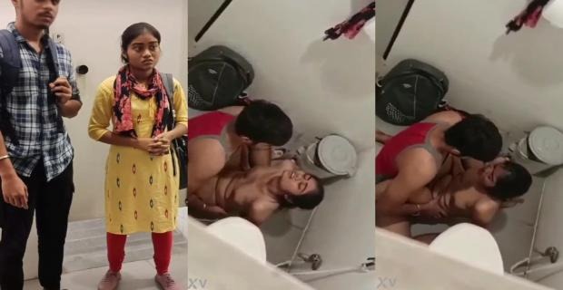 Marathi couple pakda gaya bathroom me sex