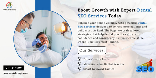 Enhance your online visibility with powerful Dental SEO Services designed to attract more patients and build trust. At Rank The Page, we craft tailored strategies that help dental practices grow with confidence and consistency. Let your clinic shine where it matters most—online.

https://rankthepage.com/dental-seo-service/