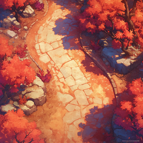 izona11 Dnd Battle map top view red leaf forest landscape 11d52b19 56f1 4e8a 90c0 3652ad8b7112.png