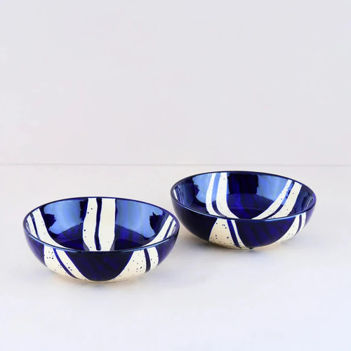 Modern Blue Splash Stoneware Snack Bowls – Minimalist Pair.jpg