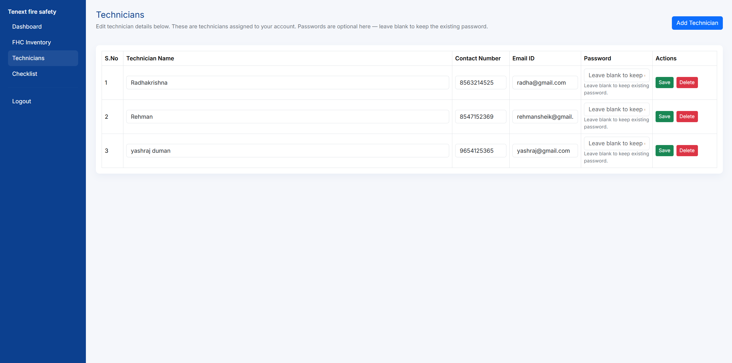 Officer Directory Screenshot