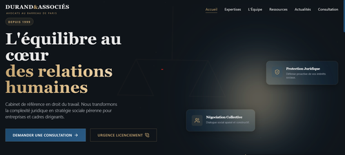 Droit Social Durand & Associés website screenshot