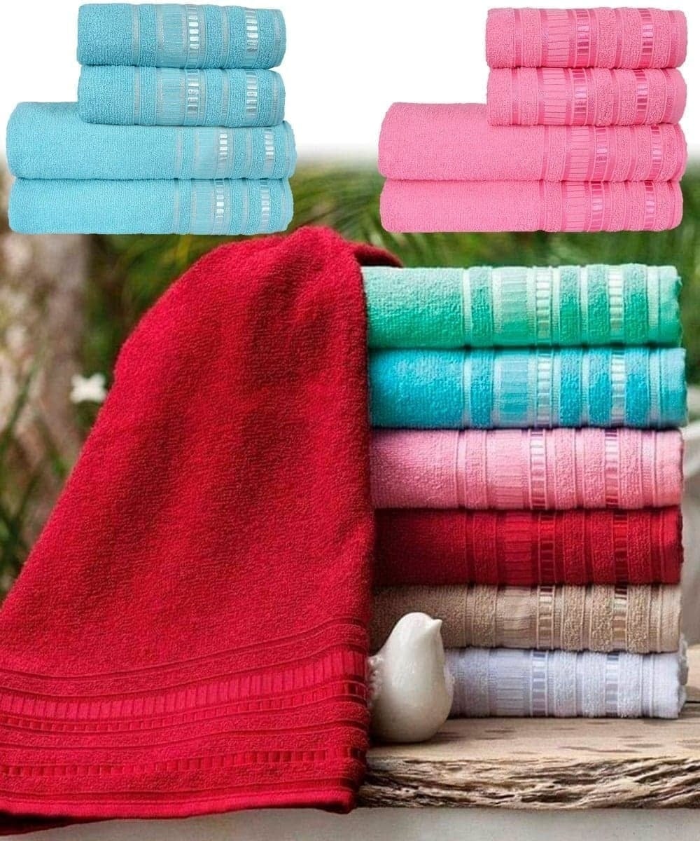 Jogo de Toalhas de Banho Atlântica Delicata – Garden 4 Peças