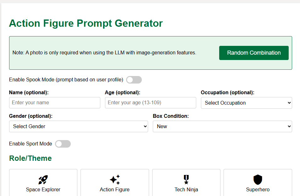 Email prompt cheatsheet / pet generator