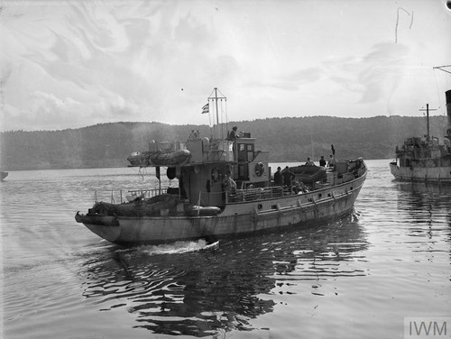 GERMANS CLEAR NORWEGIAN WATERS OF THEIR OWN MINES. 11 AUGUST 1945, MARVIKEN, FORMER GERMAN BASE AT K.jpg