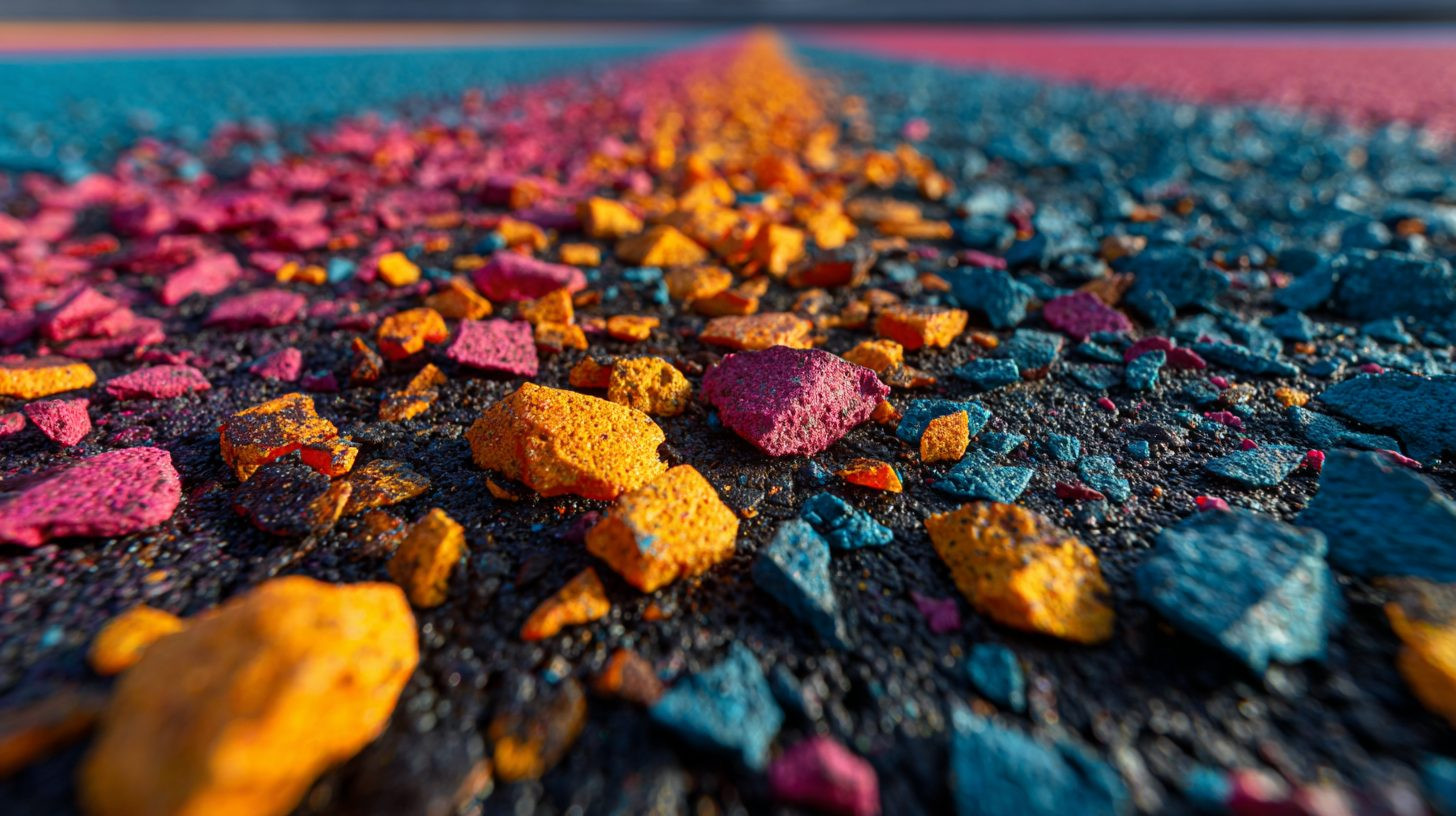 Резиновая крошка из переработанных шин для спортивных покрытий