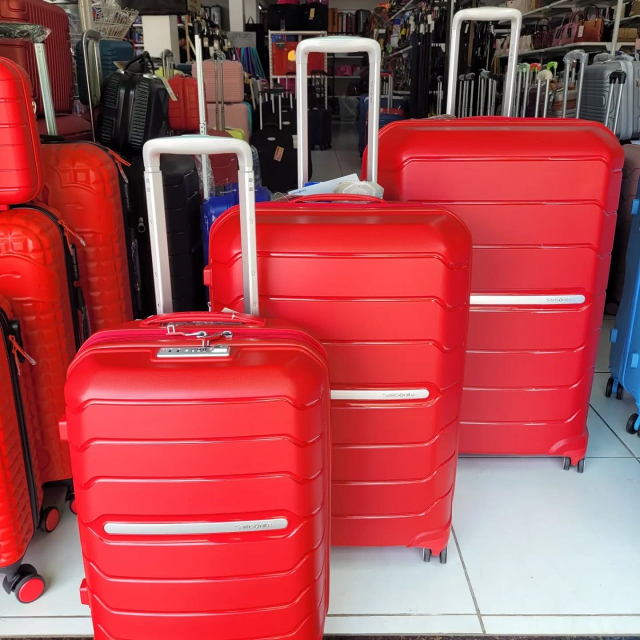 Samsonite Mala de Viagem Octolite Vermelha Grande Expansível