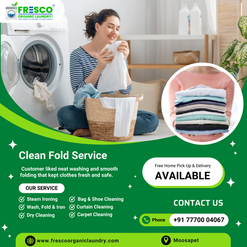 Our wash and fold service gives your garments a fresh feel.