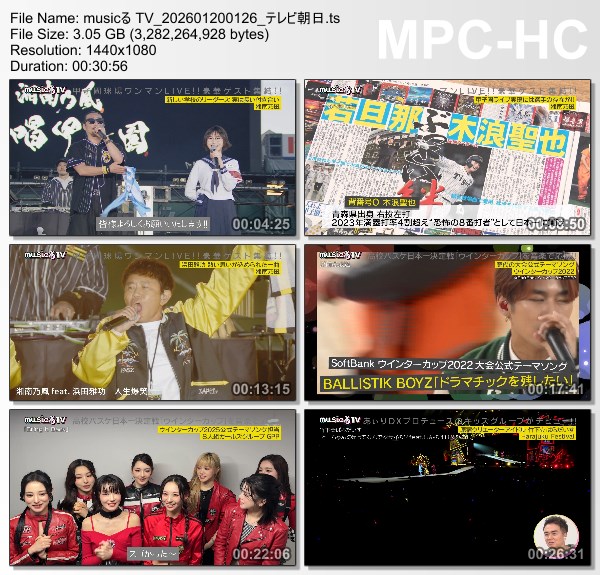 [TV-Variety] musicる TV – 2026.01.19