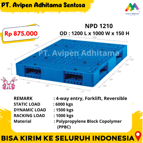 Pallet Plastik Reversible Industri Type NPD 1210.png