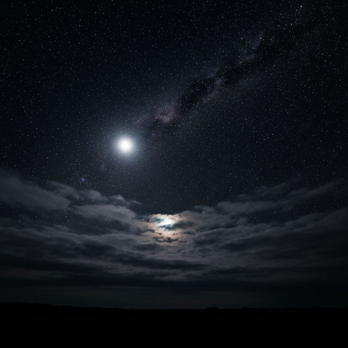 peaceful starry night sky