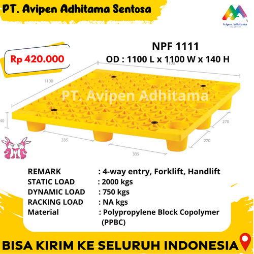 Pallet Plastik Ekonomis Gudang Type NPF 1111.png