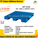 Pallet Plastik Heavy Duty Industri Type NPI 1212K