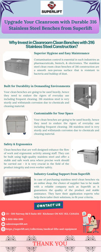Upgrade Your Cleanroom with Durable 316 Stainless Steel Benches from Superlift.jpg