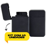 Isqueiro Maçarico FIre Chama Simples Preto Fosco FS607 Kit 10 Unidades 5391 (5)