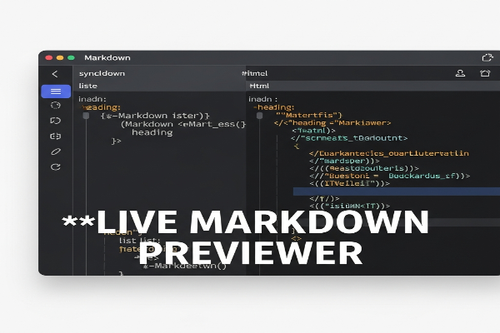 live markdown previewer type markdown on the left see the formatted output on the right
