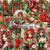 Fairy Christmas Sublimation Clipart Graphics 74952069