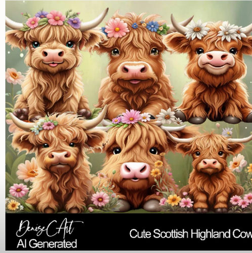 Cute Scottish Highland Cow.png