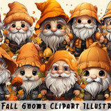 Cute Fall Gnome Clipart Illustration Graphics 75474971 1 1 580x387