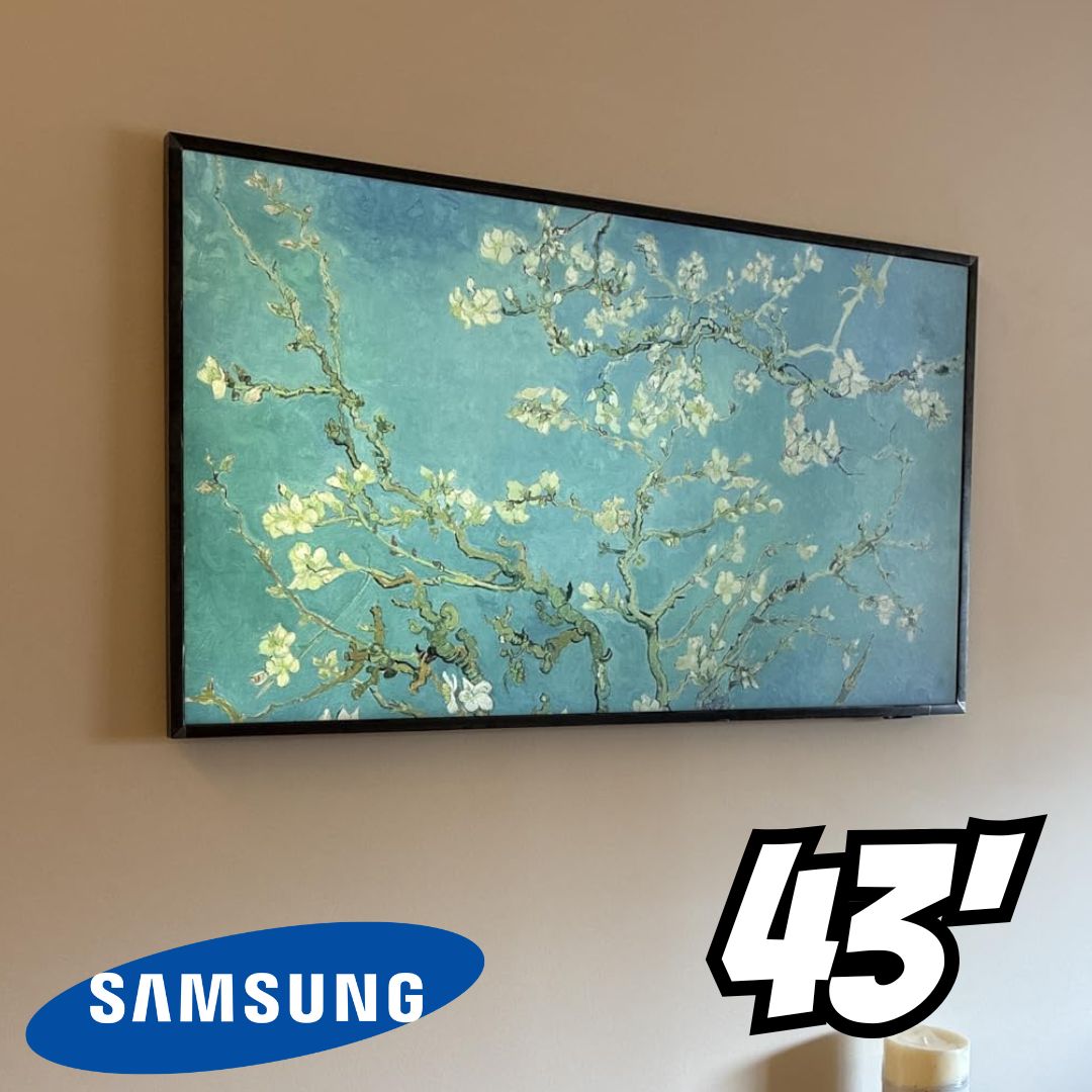 Samsung Vision AI TV43″ The Frame 4K LS03F 2025, Tela Matte antirreflexo, Molduras customizáveis, Modo Arte, Suporte de parede incluso, One Connect, Dolby Atmos®, 7 Anos de Atualização