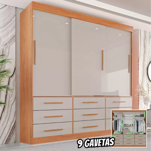 Guarda Roupa Casal 3 Portas 9 Gavetas Luana Sallêto.jpg