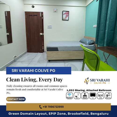Cleanliness is part of everyday life at Sri Varahi Colive PG.
