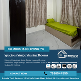 Our single sharing rooms at Sri Moksha PG Coliving