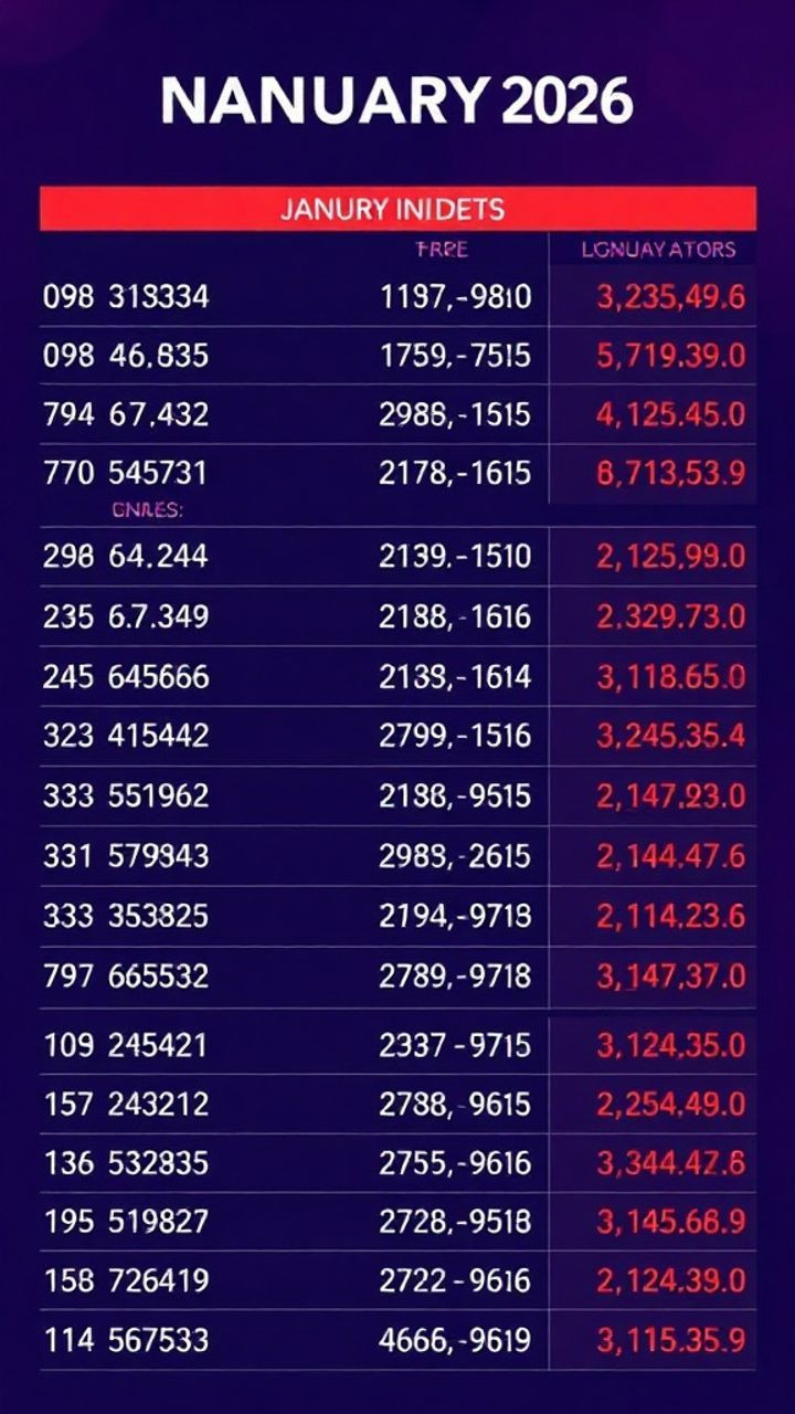 Stock indices as of January 23, 2026